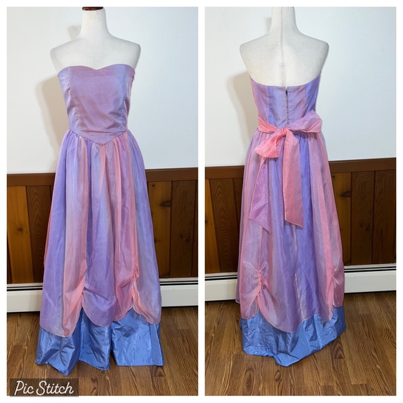 Vintage Dresses & Skirts - Spectacular Vintage 1970s/80s Gradient Organza Bridesmaid/Prom Gown!